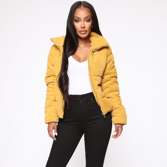 Fashion Nova Corduroy Puffer Jacket - Picture 3 of 4